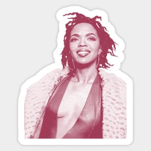 Engraving Pink Lauryn Hill Sticker